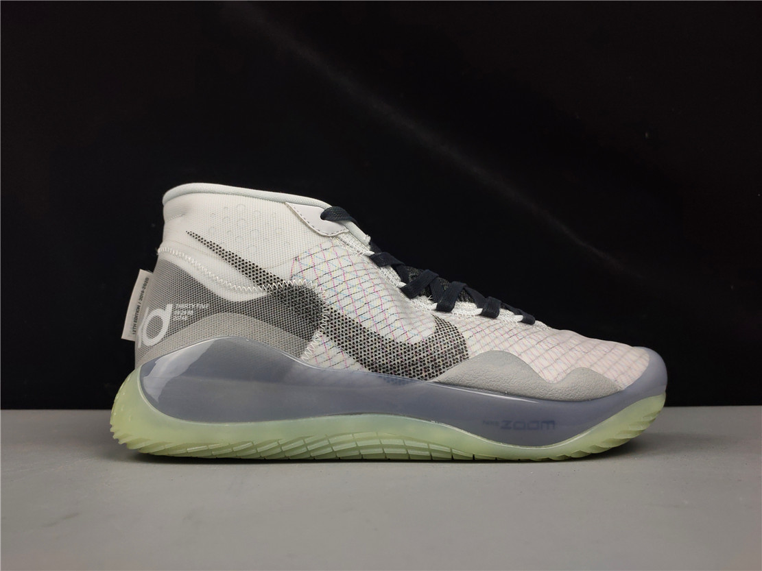 2019 Men Nike KD 12 White Grey Shoes